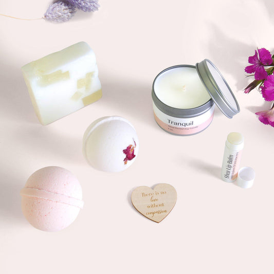50th Birthday Compass Necklace Spa Gift Box Set