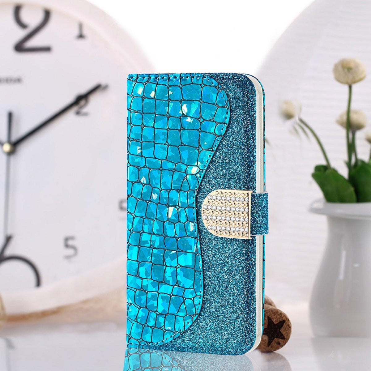 Glitter Leather Case For iPhone