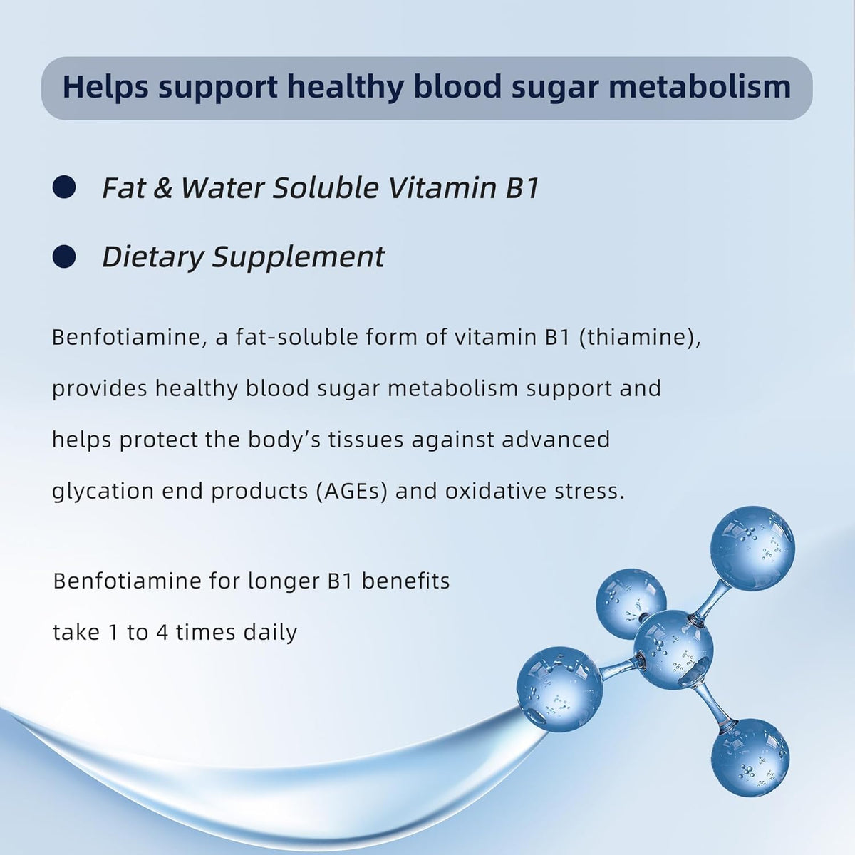 Vitamin B1 500mg with Benfotiamine 20mg, 120 Capsules