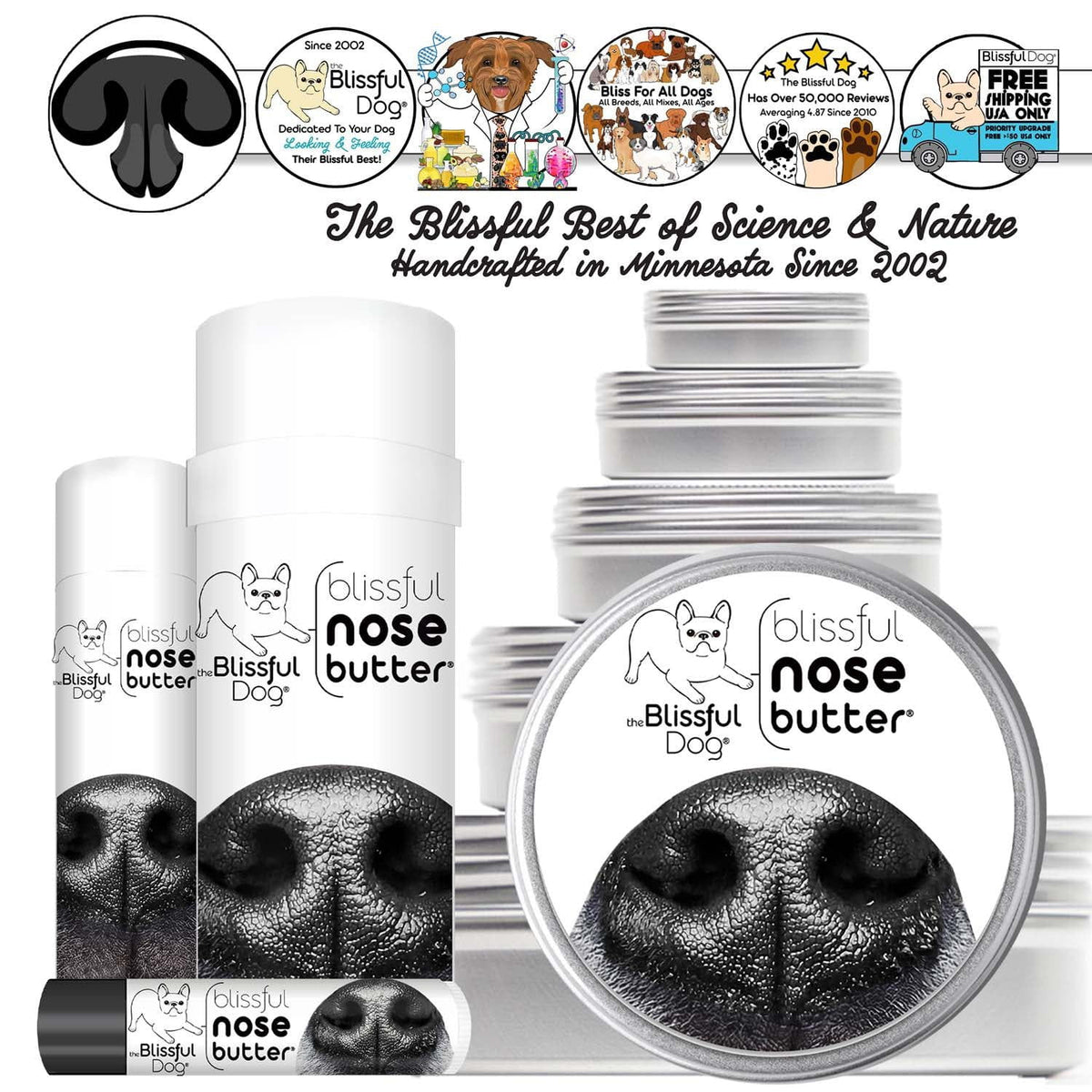 Dog Nose Butter – Natural Moisturizer for Dry, Cracked & Crusty Dog Noses
