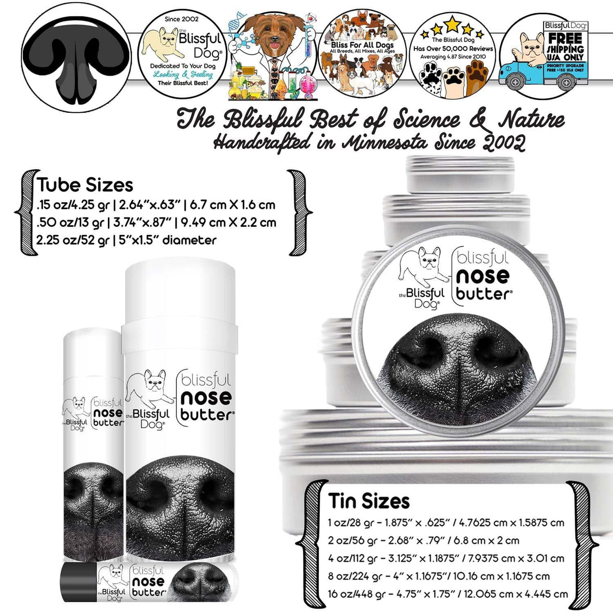 Dog Nose Butter – Natural Moisturizer for Dry, Cracked & Crusty Dog Noses