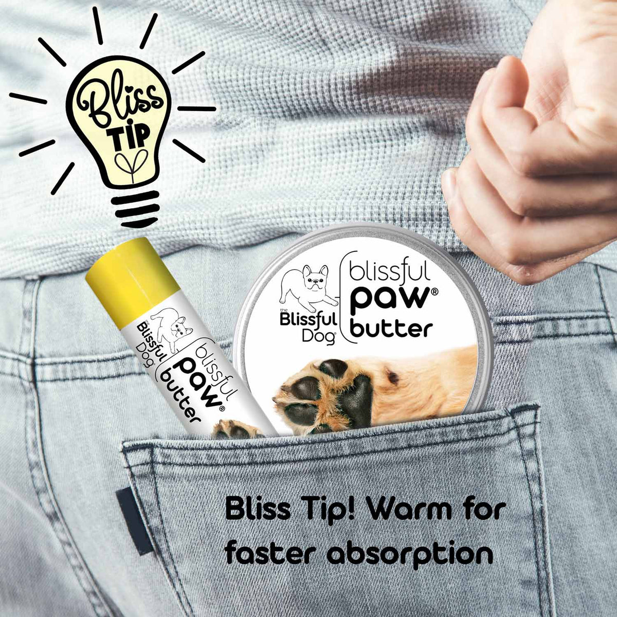 Blissful Paw® Butter – Natural Paw Balm for Rough & Dry Dog Paw Pads