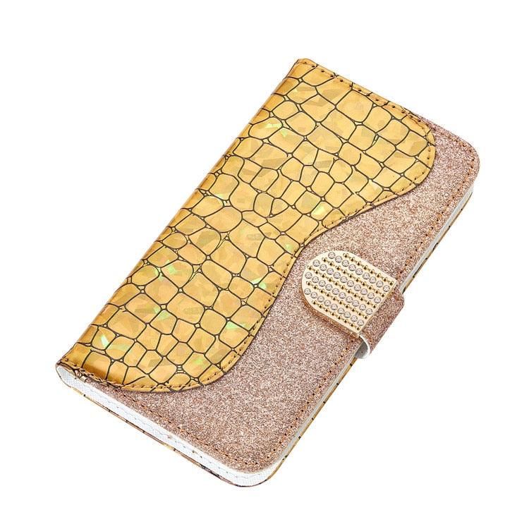 Glitter Leather Case For iPhone
