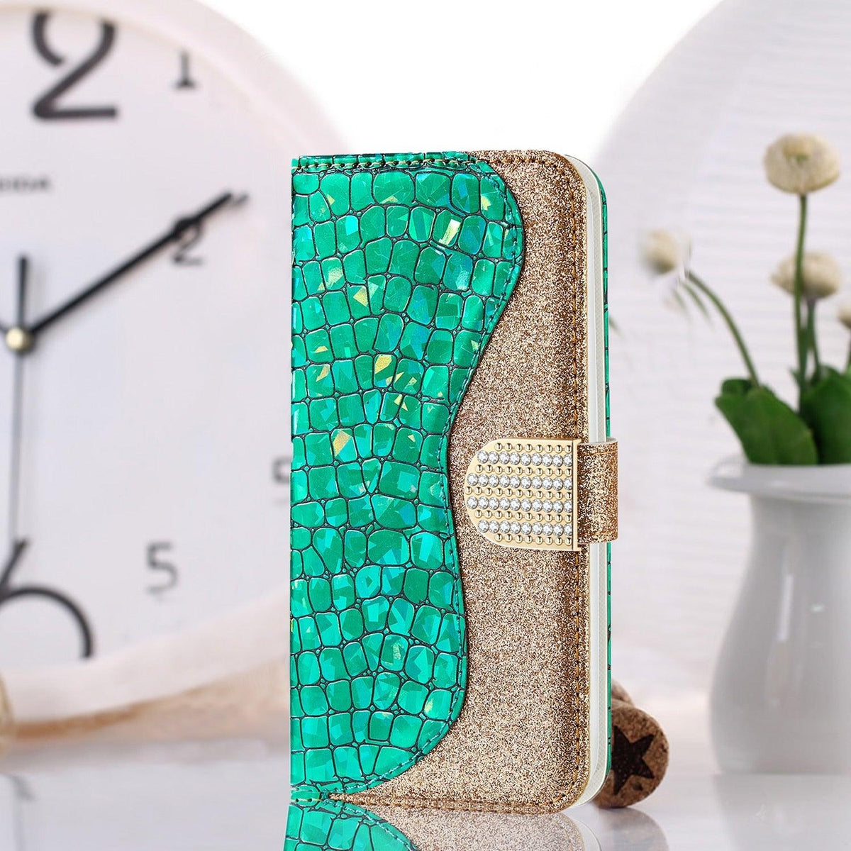 Glitter Leather Case For iPhone