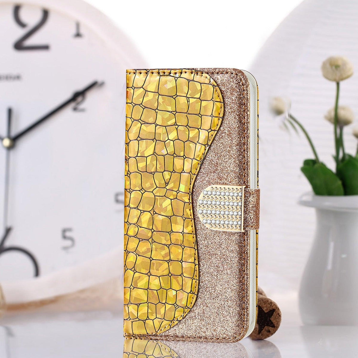 Glitter Leather Case For iPhone