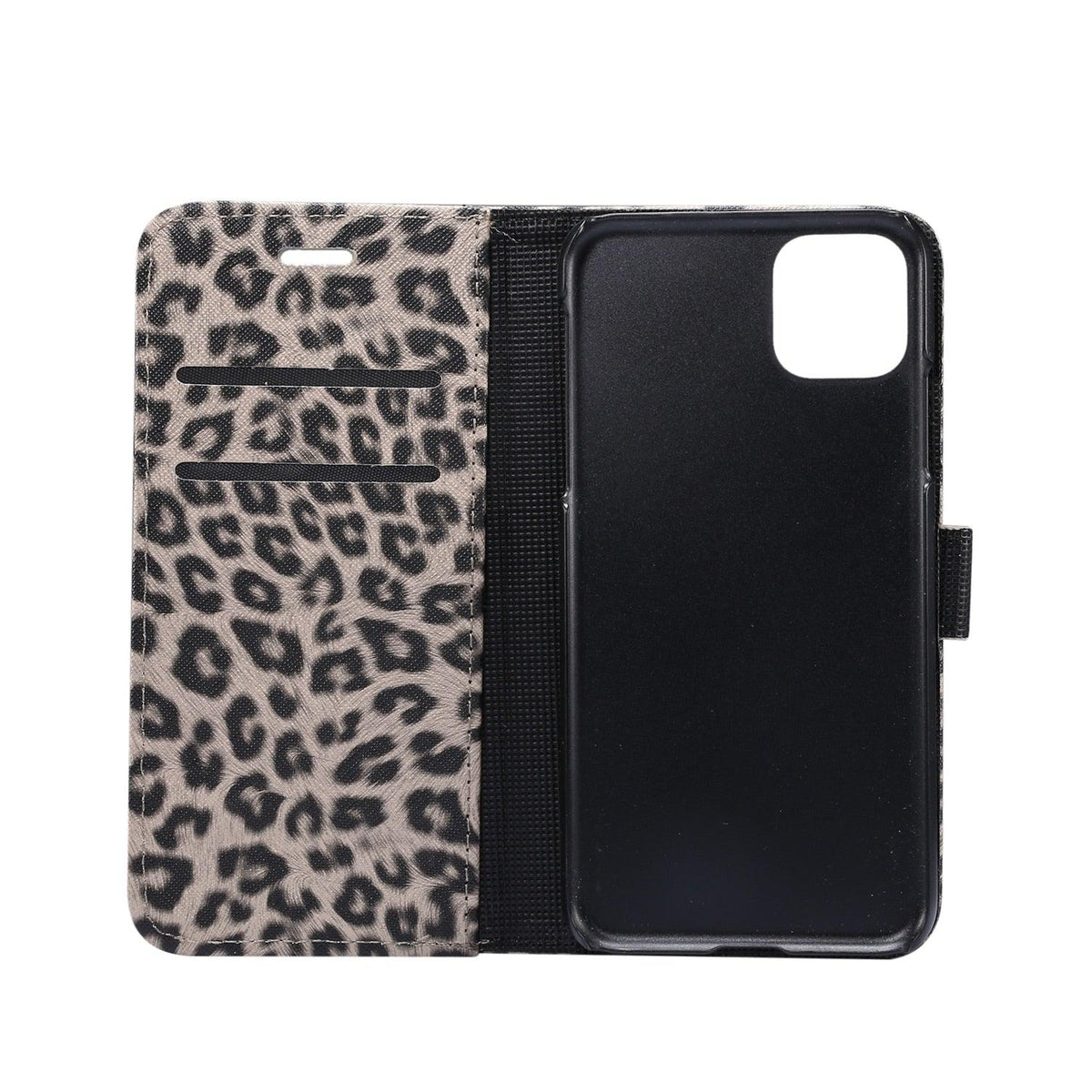 Leopard Print PU Leather Flip Cover Wallet Kickstand For iPhone