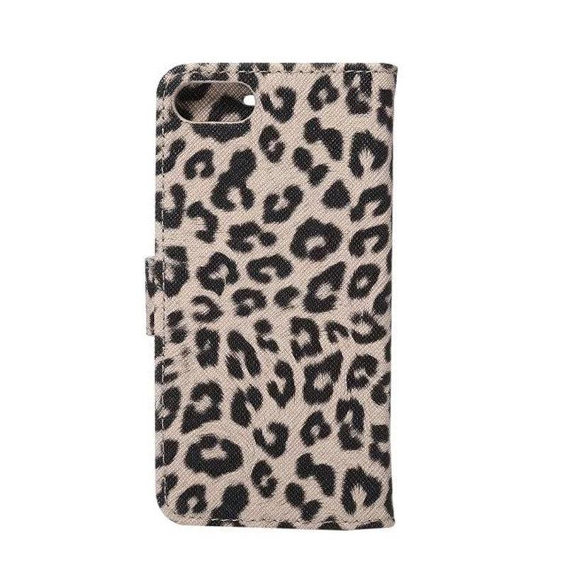 Leopard Print PU Leather Flip Cover Wallet Kickstand For iPhone